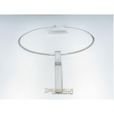 PIANEGONDA collana argento rigida con pendente rettangolare referenza CA010078